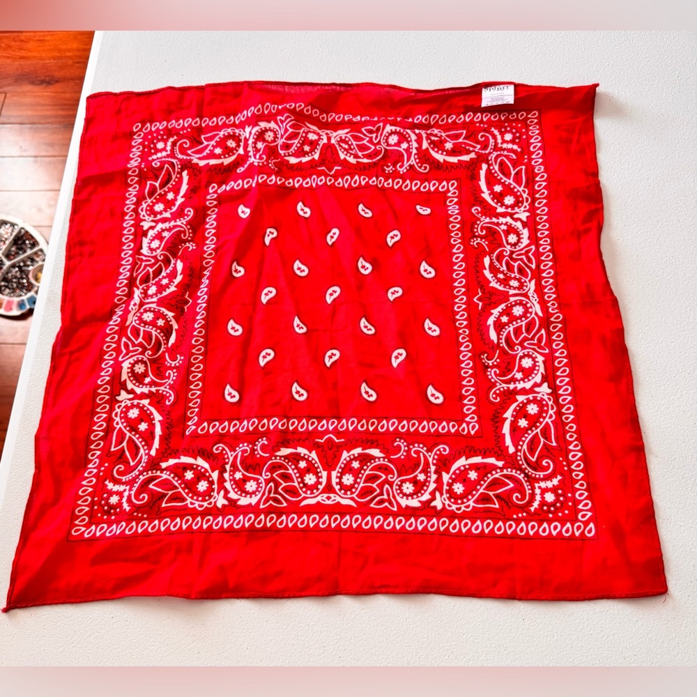 Classic Red Paisley Bandana Scarf